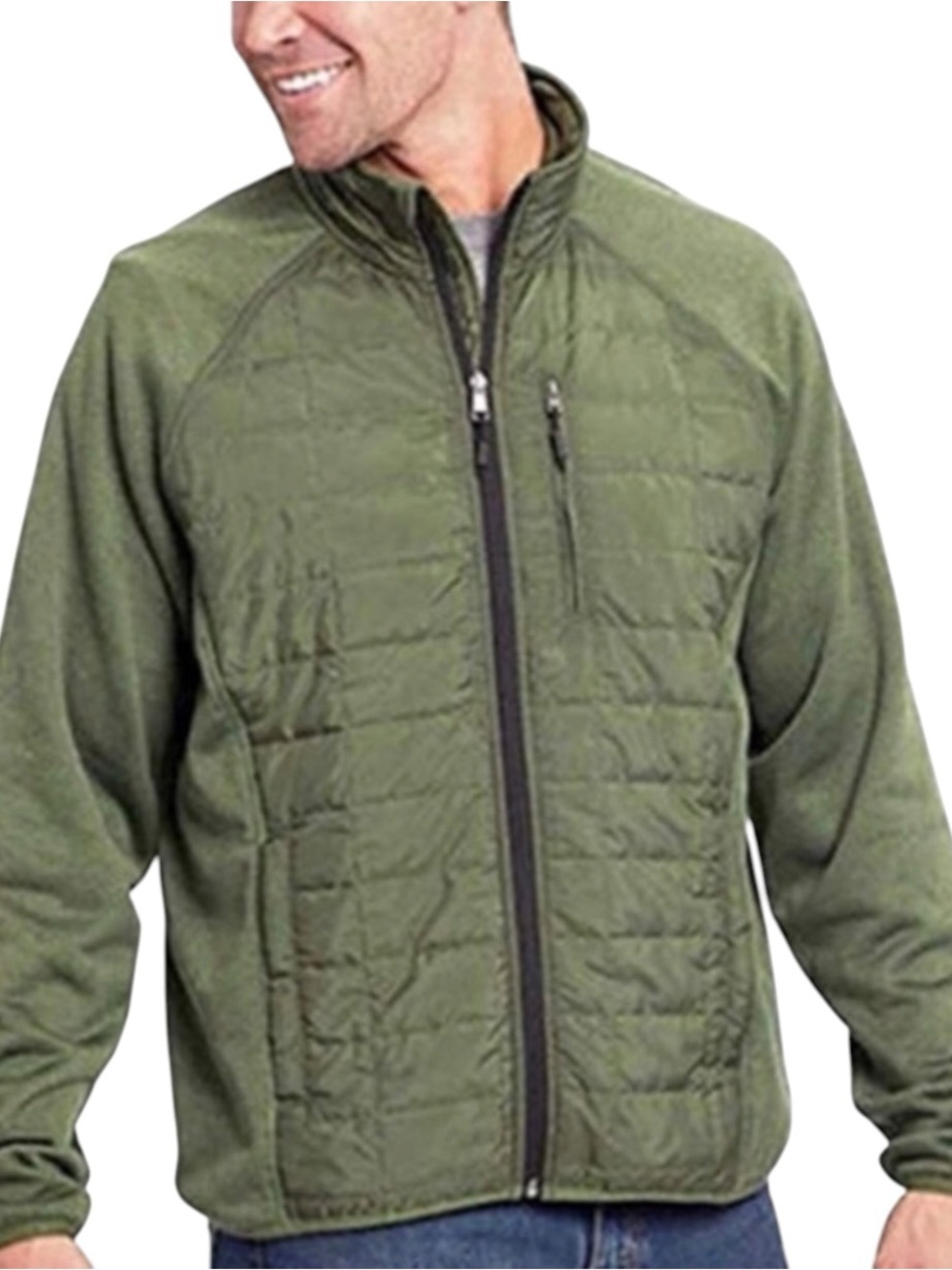 Orvis Olive Green Softshell Quilted Jacket
